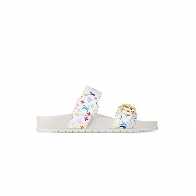 LOUIS VUITTON MURAKAMI LV X TM BOM DIA FLAT COMFORT MULE 1AGXUJ